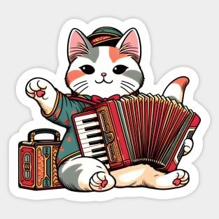 Tabby accordion Sticker